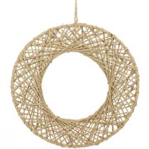 Artikel Decoratieve ringen jute bedekt hangende decoratie boho decoratie naturel Ø38cm 2st