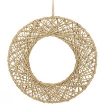 Artikel Decoratieve ringen jute bedekt hangende decoratie boho decoratie natuur Ø38cm 2st