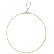 Decoratieve ring om op te hangen, raamdecoratie, wanddecoratie natuurlijke kleuren Ø30cm 4st
