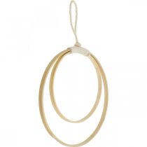 Artikel Ring om op te hangen, doe-het-zelf, raamdecoratie, boho-stijl, dubbele ring natuurlijke kleuren Ø20/15cm 4 stuks