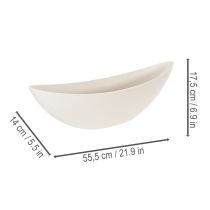 Artikel Decoratieve schaal beige 55,5 cm x 14 cm x 17,5 cm (1 stuk)