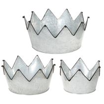 Artikel Decoratieve schaal, metalen schaal met kroon Ø26,5/22,5/19 cm, set van 3
