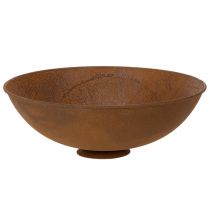 Artikel Decoratieve metalen schaal, roestkleurig, vintage decor, Ø34cm H12cm