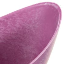 Artikel Decoratieve schaal van roze plastic, 20 cm x 9 cm x 11,5 cm (1 stuk).