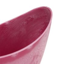 Artikel Decoratieve kom kunststof roze 20cm x 9cm H11,5cm 1 stuk
