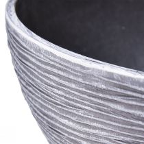 Artikel Decoratieve schaal ronde plantenschaal grijs zwart Ø40cm H19,5cm