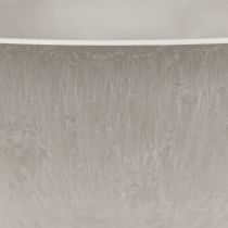 Artikel Decoratieve schaal met voet, plantenbak rond, grijs, Ø19cm, H8cm