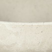 Artikel Decoratieve schaal met voet kunststof kom rond crème Ø19cm H8cm