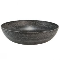 Artikel Decoratieve schaal rond plantenbakken grijs Ø37cm H10.5cm 3st