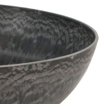 Artikel Decoratieve schaal rond plantenbakken grijs Ø37cm H10.5cm 3st