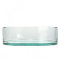Vintage schaal glas op voet met bloem Luminarc groot Vintage schaal glas op voet met bloem Luminarc groot