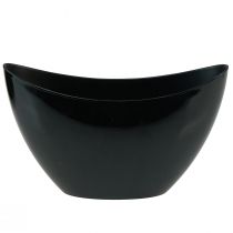 Artikel Decoratieve schaal zwart ovaal plantenboot 24x9,5cmx14,5cm