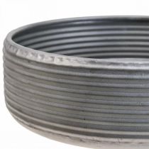 Artikel Decoratieve schaal grote metalen schaal grijs 30/38/46cm set van 3