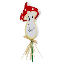 Decoratieve plug paddestoel 6.5cm L27cm 24st