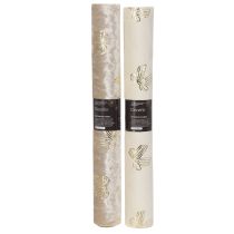 Artikel Tafelloper, decoratieve stof, met patroon, brede strikken, 35x120cm, 2 stuks