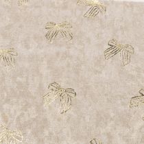 Artikel Tafelloper, decoratieve stof, met patroon, brede strikken, 35x120cm, 2 stuks