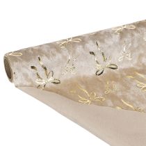 Artikel Tafelloper, decoratieve stof met smalle strikken, op rol, 120x35cm, 2 stuks