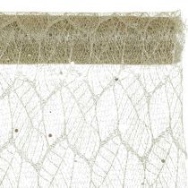 Tafelband decostof champagne x 2 assorti 35x200cm