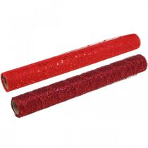 Artikel Kerst Deco Stof Polyester Rood x 2 assorti 35x200cm