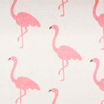 Artikel Decoratieve stof flamingo wit-roze 30cm x 3m