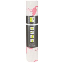 Artikel Decoratieve stof flamingo wit-roze 30cm x 3m