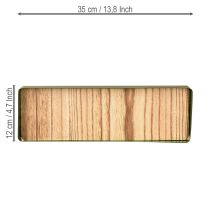Artikel Decoratief dienblad metaal hout metaal dienblad groen 35,5×11×3cm 2 stuks