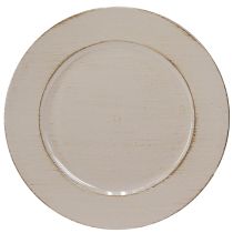 Artikel Decoratief bord kunststof decoratief kunststof bord grijsbruin Ø33cm