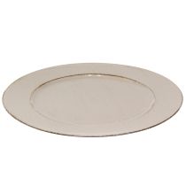 Artikel Decoratief bord kunststof decoratief kunststof bord grijsbruin Ø33cm