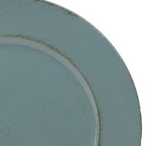 Artikel Decoratief bord kunststof decoratief kunststof bord petrolbruin Ø33cm