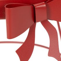 Artikel Decoratief dienblad op een voetstuk met metalen strik, 30 cm, 2-delige set