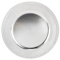Artikel Sierbord rond kunststof sierbord zilver Ø33cm