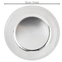 Artikel Sierbord rond kunststof sierbord zilver Ø33cm