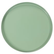 Artikel Ronde groene decoratieve schaal op een standaard voor tafeldecoratie, 30 cm