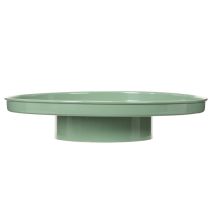 Artikel Ronde groene decoratieve schaal op een standaard voor tafeldecoratie, 30 cm