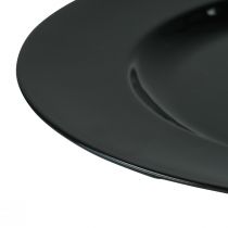 Artikel Decoratief bord zwart plat glanzend kunststof Ø28cm H2cm