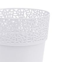 Artikel Sierpot kunststof wit Ø13cm H13,5cm 1 stuk