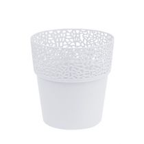 Artikel Sierpot kunststof wit Ø13cm H13,5cm 1 stuk