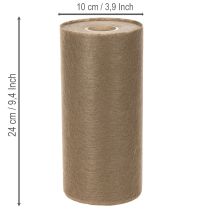 Artikel Tafeldecoratierol van vliesstof, 24 cm x 25 m, in bruin, voor feestelijke tafels.