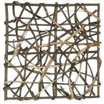 Deco muur wijnstok insteekhulp gevlochten wijnranken natuur 40×40cm