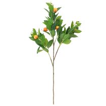 Artikel Decoratieve oranje tak en bloemen Oranje kunsttak 78cm