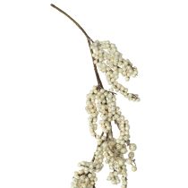 Artikel Decoratieve tak sneeuwbessen winterkrans crème 130cm