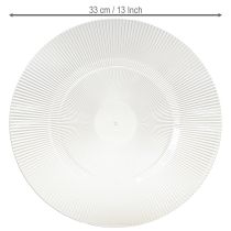 Artikel Decoratief bord met groeven kunststof bord kunststof bord helder Ø33cm
