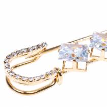 Veiligheidsspeld sieraden pin diamant goud 2st