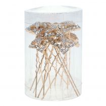 Artikel Diamantnaalden trouwdecoratie goud 7cm 9 st