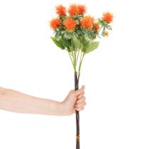 Artikel Kunstmatige oranje saffloer als kunstbloem voor vazen en decoratie, 55 cm, 4 stuks