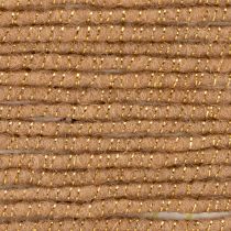 Artikel Bruin wollen koord met gouden draad, 5 m x 5 mm met draad, voor decoratie en knutselen.
