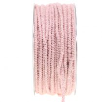 Artikel Glamour roze / zilveren lont draad met 33m draad