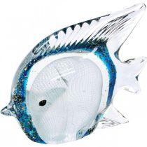 Doktervisfiguur van glas met glitter 14cm