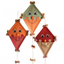 Decoratieve vlieger om op te hangen Herfstdecoratie jute assorti 40 × 55cm 3st