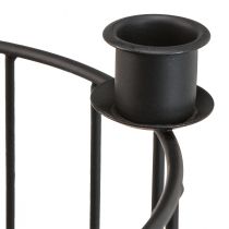 Artikel Draadmand metalen decoratieve mand kaarsenhouder zwart Ø23,5cm